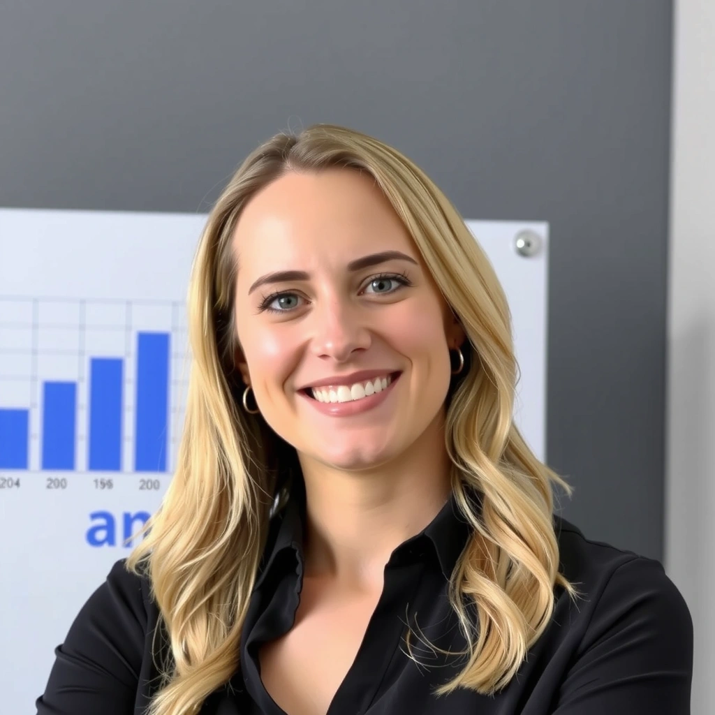 A professional portrait of a smiling female operations manager.